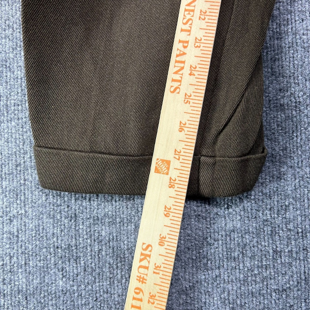Cherokee Pleated Khakis Pants Men's Dark Khaki Cotton Cuffed Hems - 33X28.5 - Picture 6 of 10